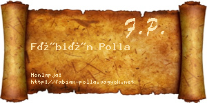 Fábián Polla névjegykártya